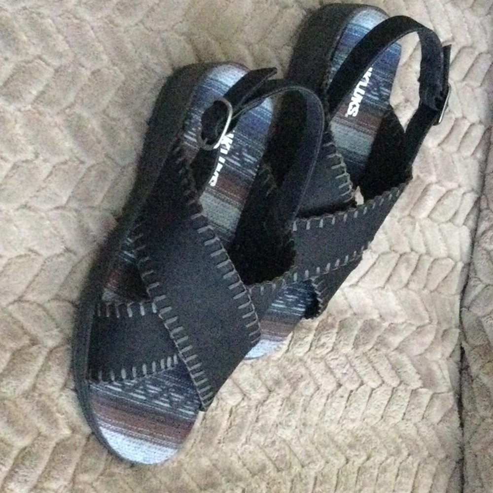 Clarks Black Strappy Sandals